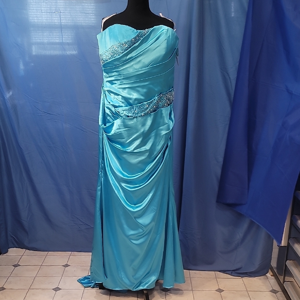 Sparkle Prom Strapless Sleeveless Gown sz 20